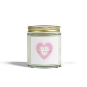 Self Love Scented Candle - Coconut Apricot Wax, Relaxing Gift, Home Decor, Self-Care, Aromatherapy, Valentine&#39;s Day, Gratitude