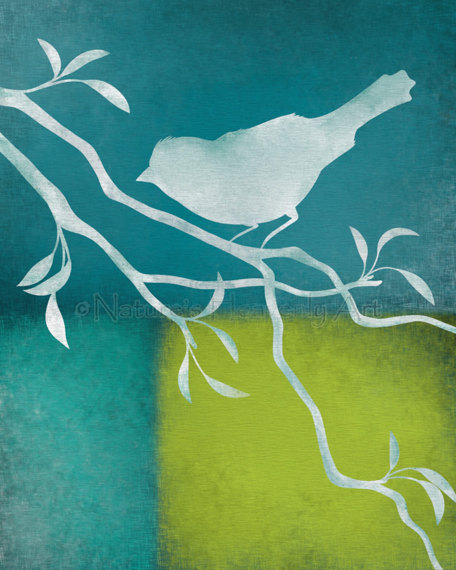 5 x 7 & 8 x 10 Blue Green Wall Art for Bedroom Printable Bird Etsy