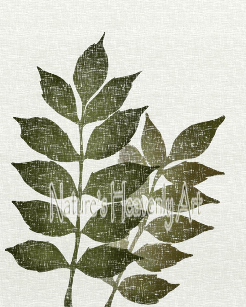 Green Bathroom Art Print Botanical Plant Art Plant Decor for | Etsy