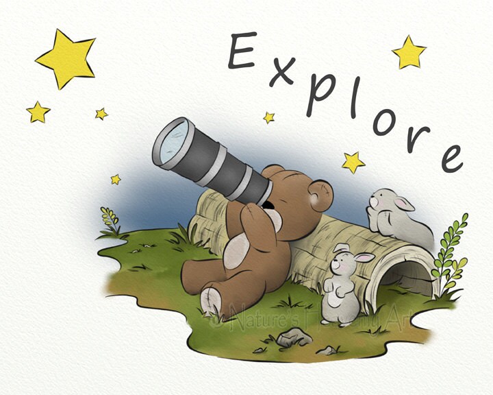 Teddy Bear Nursery Art Print Babys Wall Art for Boys Room Etsy