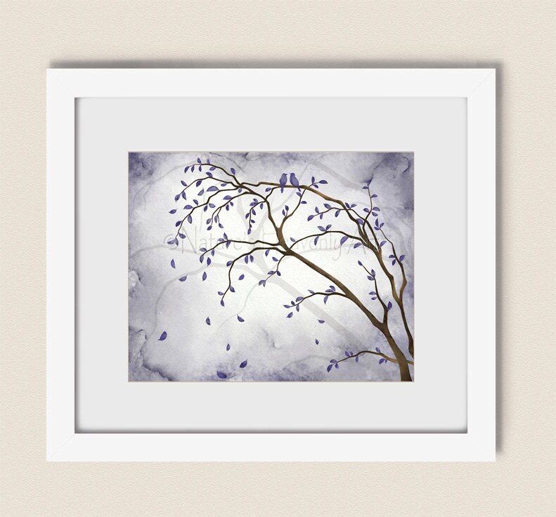Purple Room Decor Tree Art for Wall Decor Bedroom Wall Art Etsy