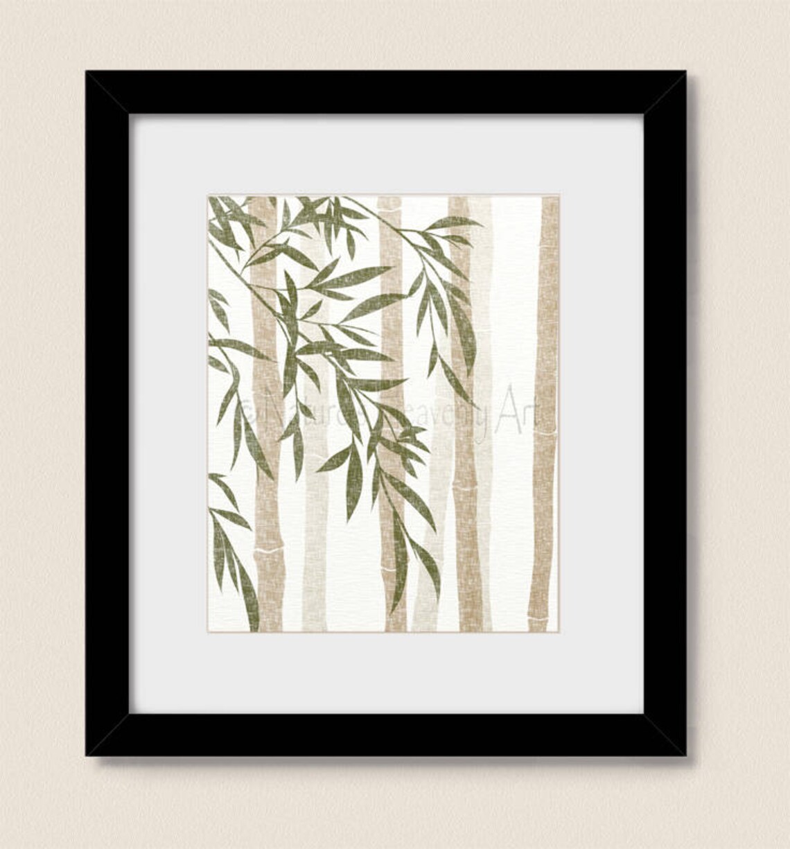 5 x 7 & 8 x 10 Green and Tan Wall Art Digital Download Etsy