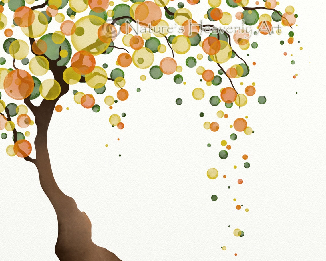 Autumn Tree Wall Art Fall Colors Fall Tree Art for Wall Etsy