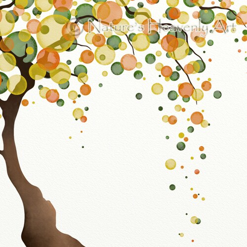 Modern Room Art Tree Print for Wall Green Wall Art for Living Etsy