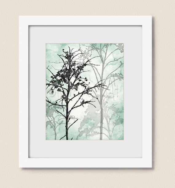 Seafoam Green Decor Tree Wall Art For Dining Room Bedroom Art Tree Wall Decor Tree Art Print Mint Green Tree Decor