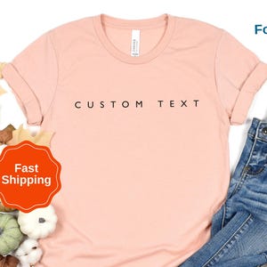 T-shirt devis personnalisé : T-shirt unisexe personnalisé, fabriqué aux États-Unis