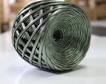 24 Balls Mix Colors Metallic Yarn, Metallic T-shirt Yarn, Leather Yarn, Metallic Bag Yarn, 180 gr 60 meters