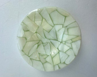 Fused glass mosaic dish