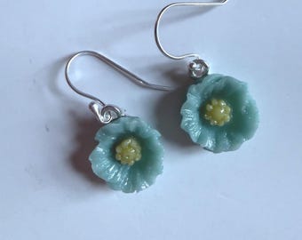 Fused Glass petite flower earrings
