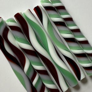 NEW!!! 96coe &quot;Soft serve&quot; Twisties&quot; glass Cane sample  pack, twisties, fusing cane