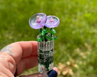 Fused glass miniature Flowers / glass flower