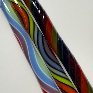 NEW!!! 96coe &quot;Rainbow Trio&quot; glass Cane & fusing dots combo, twisties, fusing cane