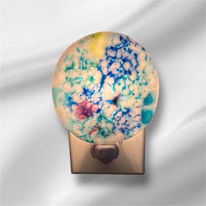 Reactions Fused glass night light / night light / glass nightlight / one of a kind night light