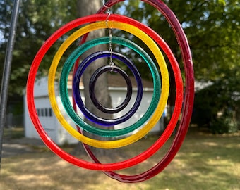 Fused glass Wind spinner