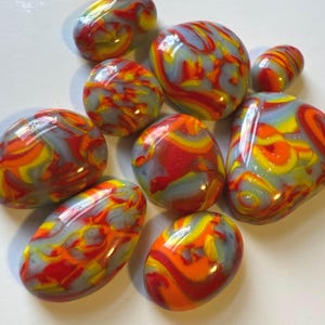 96 Coe glass dots, cabochon, twisties, murrini, puddles, frit, fusing dots