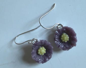 Fused Glass petite flower earrings