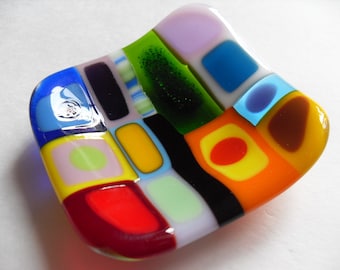 Colorful Funky Mini Glass fused dish