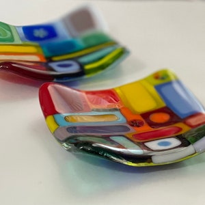 Colorful Funky Mini Glass fused dish