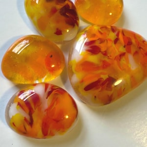 96 Coe glass dots, cabochon, twisties, murrini, puddles, frit, fusing dots