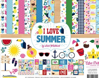 Echo Park - I Love Summer - 12 x 12 Collection Kit  by Lori Whitlock