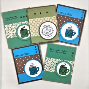 Coffee Lover Note-Cards / Juego de 5 / Coffee Themed Cards / Inspirational #2