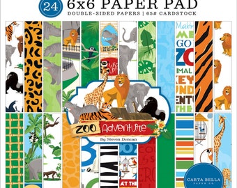 Carta Bella Paper -Zoo Adventure - 6x6 Collection Pad