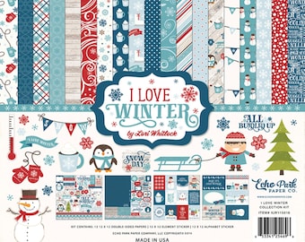 Echo Park - I Love Winter Collection - 12 x 12 Collection Kit