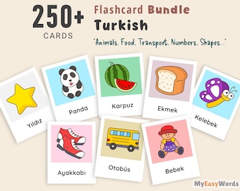 Turkish Montessori Flashcards: 250+ Printable First Words (PDF Download)
