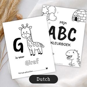 Dutch Alphabet Coloring Book, Printable ABC Activity Pages A–Z for Toddlers & Preschool, Educational PDF Download