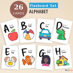 Printable Alphabet Flashcards , ABC Flashcard, Preschool Letters, Montessori Printable, Toddlers Flashcards, Abc Cards, Classroom Alphabets