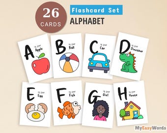 Printable ABC Flashcards: Montessori Preschool Letters (PDF)