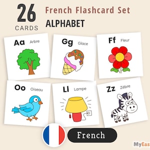 Adorables Cartes Alphabet Français – ABC Flashcards A-Z à Imprimer | Pour Enfants, Maternelle & Préscolaire (PDF