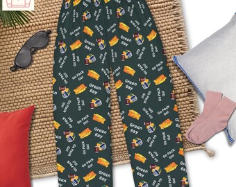 Go Pack Go Pajama Pants - Green Bay Couple Pajamas, Loungewear Gift, FamFit08-01