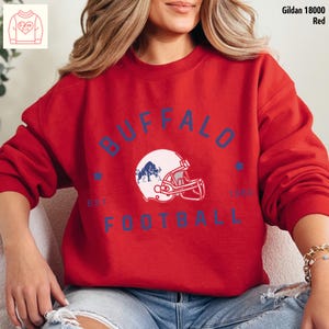 Buffalo Jersey Sweatshirt, Buffalo Football T-Shirt, Football Mom Tee, Shirt for Him, Gift for Her, Team Spirit Apparel, Fan Gift Tee Shirt