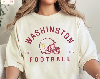 Maillot de football Washington - T-shirts couleur confort vintage Commander, sweat-shirt Mommi & Me, FamFit10-03