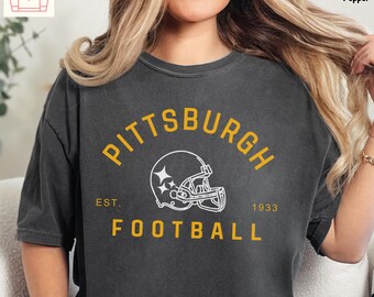 Pittsburgh Football Jersey Shirt - Pittsburgh Comfort Colors Vintage Sweatshirt
