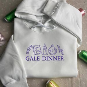 Gale Dinner Embroidered Hoodie, Baldur&#39;s Gate sweatshirt, bg3 shirt, Gift For Gamers