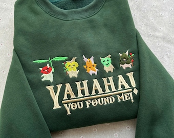 Zelda Korok Embroidered Sweatshirt, Yahaha You Found Me Hoodie, Nintendo Gamer Gift