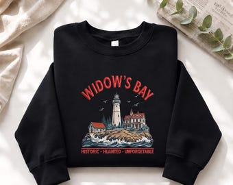 Widow's Bay Travel Embroidered Sweatshirt and Hoodie, Funny Retro TV Shirt