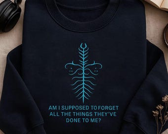 Dragon Age 2 Fenris Tattoos Embroidered Sweatshirt , RPG Gaming Merch, Dragon Age Series Tee, Cozy Gamer Gift