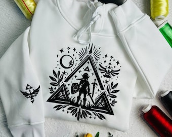 Embroiderey Legend of Zelda Sweatshirt, Breath of the Wild Hoodie, Nintendo Gamer Shirt, Gift for Gamer