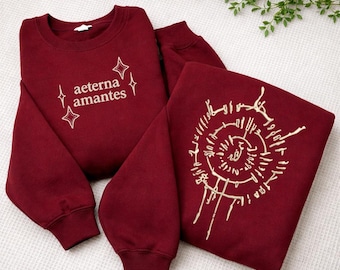 Astarion Sweatshirt, Baldur’s Gate 3 Embroidered Hoodie, Vampire Elf Shirt, Gothic Fantasy Aesthetic, BG3 Merch, Dark Academia Crewneck
