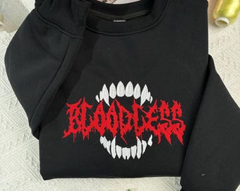 Blooddess Astarion Embroidered Sweatshirt and Hoodie, Baldur&#39;s Gate 3 Shirt, Gifts for Gamers Fans