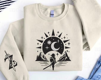 Embroiderey Legend of Zelda Sweatshirt, Breath of the Wild Sweater, Nintendo Gamer Shirt, Gift for Gamer
