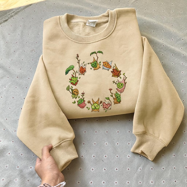 Legend Of Zelda Embroidered Sweatshirt • Korok Hoodie • Nintendo Gamer Gift • Gift for him/her