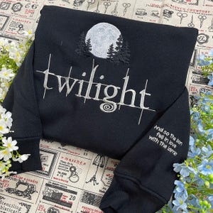 Retro Twilight Inspired Embroidered Sweatshirt, Twilight Saga Hoodie, Bookish Shirt, Gift for Her