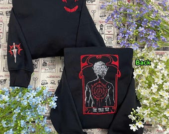 Astarion 2-Side Embroidered Sweatshirt, Baldur&#39;s Gate 3 Hoodie, Gift for Gamer