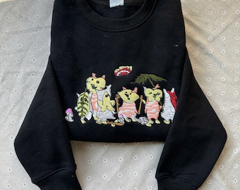 Legend of Zelda Cute Korok Sweatshirt, Zelda Gamer Hoodie, Nintendo Embroidery Crewneck, Kawaii Zelda Gift, Cozy Gaming Sweater