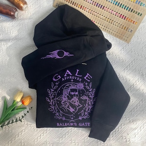 Gale Dekarios Embroidered hoodie, Baldur&#39;s Gate 3 Sweatshirt, Gifts for Gamer Fans