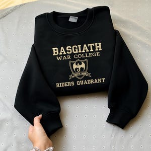 Fourth Wing Embroidered Hoodie, Basgiath War College Dragon Rider